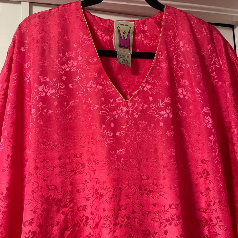 Hot Pink Silky Moomoo/Caftan